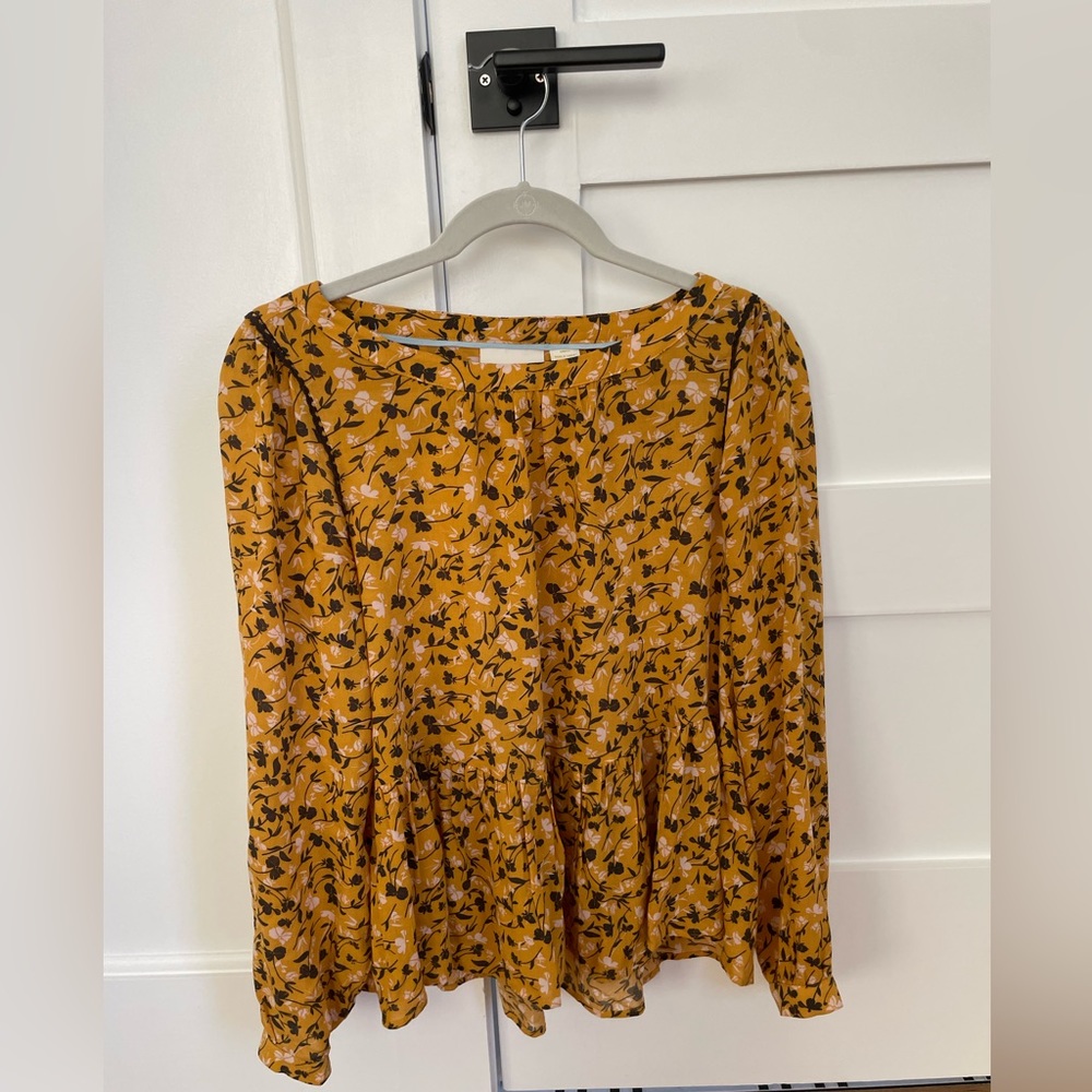 Anthropologie Maeve peplum blouse.
